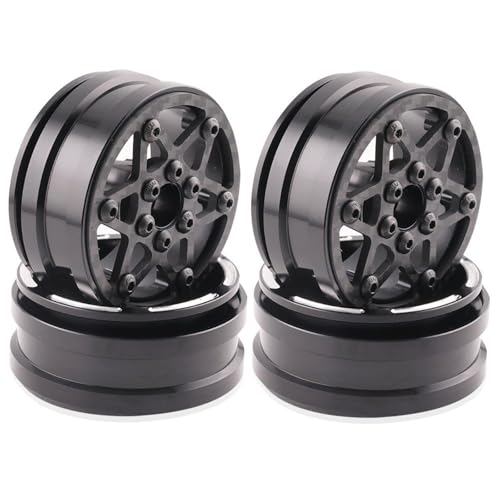 Piezas Vehículos RC para Axial para SCX10 para RR10 para TRX4 para D90 para VS4-10 para Gen8 para Tamiya para CC01 1/10 RC 4 Uds 1,9 Pulgadas para Cubo De Llanta Ruedas De Fibra De Carbono(A)