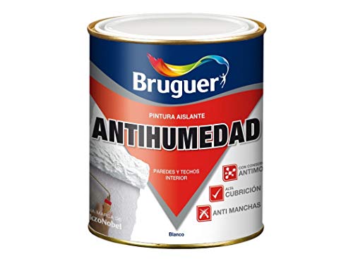 BRUGUER 8410481901758 Pintura Antihumedad 750 ML, Negro
