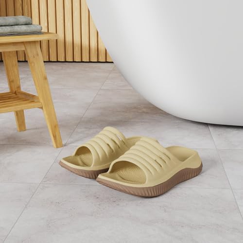 Image of KuaiLu Womens Recovery Sandals With Comfortable Plantar Fasciitis Support,Ladies Orthotic Open Toe Sport Slides Thick Cushion Reduces Stress on Feet,Joints & Back Post-Exercise