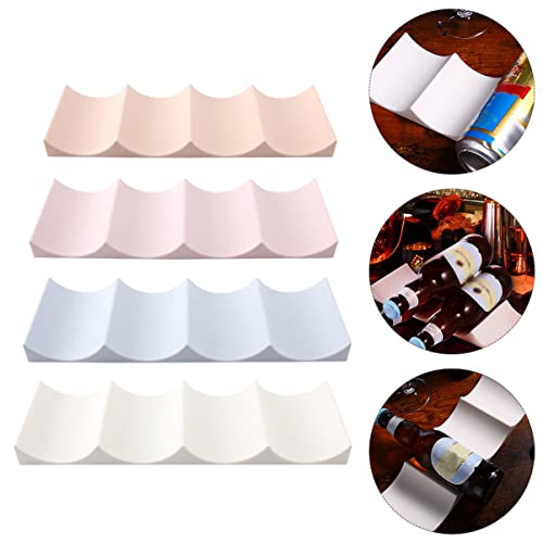 Soporte para botellas de vino estilo europeo apilable 4 piezas miniatura 7