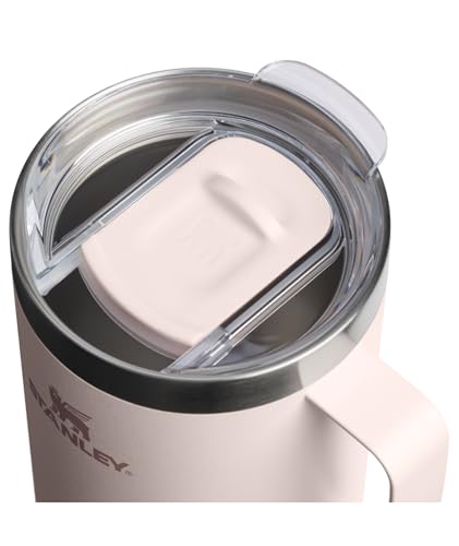 Image of STANLEY Everyday Camp Mug 24oz | Drink Through Lid | Cup for Coffee, Tea and Drinks | Insulated Stainless Steel Coffee Mug | BPA-Free | Rose Quartz