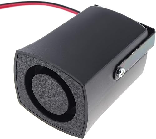 DriSentri Sirène Alerte, 12-24V Noir 6 Tons Alarme de Voiture Auto Avertissement Sirène Horn pour Véhicule de Voiture de Moto