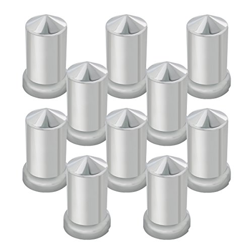Image of GG Grand General 10269SP 33 mm Chrome Plastic Pointed Nut Cover with Flange, inch33mm x 3-1 /8 inch inch inch