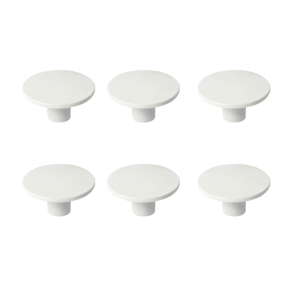 Tirador pomo infantil de 60mm en blanco mate para renovar los armarios del cuarto de los niños