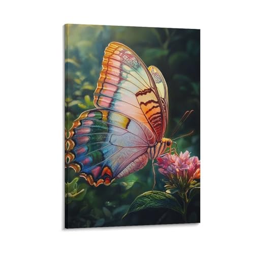 Peintures sur toile papillon pour raviver un mur blanc salon