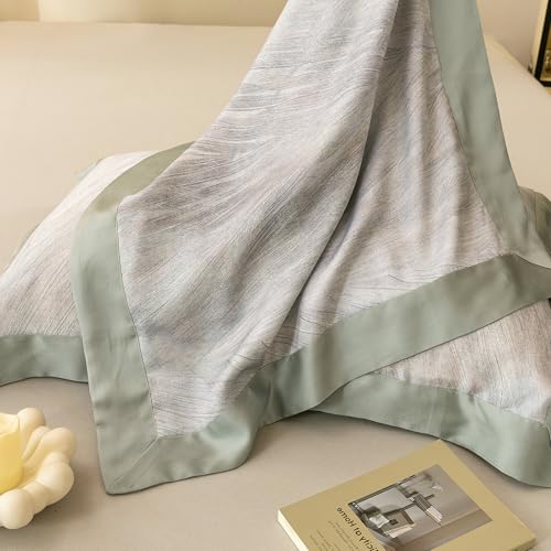 ECOCOTT Bedding 3-Piece Duvet Cover Set King Size – Silky Soft 100% Lyocell, Cooling & Breathable for Hot Sleepers, Ultra-Smooth with Modern Feathered Pattern, Moisture-Wicking