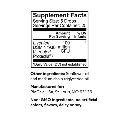Biogaia Protectis Baby Probiotic Drops | Reduces Colic, Gas & Spit-Ups | Healthy Poops | Reduces Crying & Fussing & Promotes Digestive Comfort | Newborns, Babies & Infants 0-12 Months | 0.17 Oz #TOP6