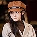 MODODO Dark Berets Decorative Chain Painter Hat Unisex Cabbie Hat for Outdoor Leisure Photo Props Unisex Fashion Accessory