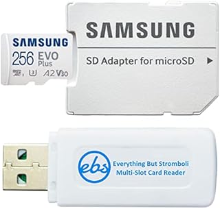 Samsung EVO+ Plus 256GB MicroSD Memory Card for Samsung Phone Works with Galaxy S20 Fan Edition, S20 FE 5G Cell Phone (MB-MC256KA) Bundle with (1) Everything But Stromboli SD & Micro SDXC Card Reader