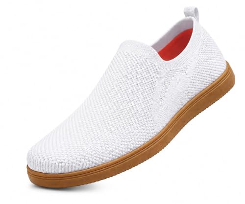 Image of Kraasa Men's Casual Slip-On Loafers | Soft Knitted Upper Breathable Flex Upper | Lightweight Comfort Shoes | TPR Sole