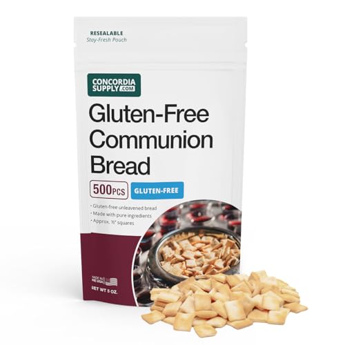Concordia Supply Unleavened Communion Bread – 1/2" Gluten-Free Altar Bread,