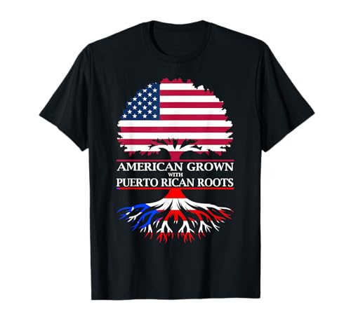 American Grown Puerto Rican Roots, Hispanic Heritage Month T-Shirt