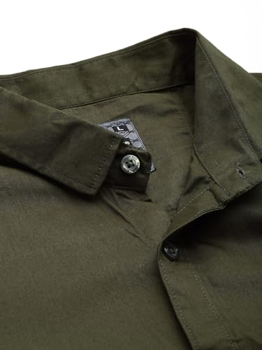 Image of Majestic Man Slim Fit Pure Cotton Half Sleeve Solid Casual Shirt