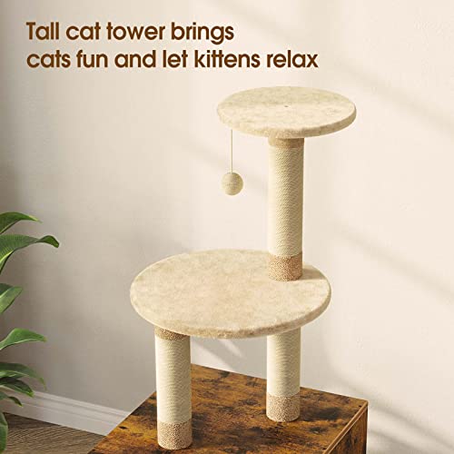 Favepaw Cat Litter Box Enclosure, Cat Tree With Litter Box Enclosure, Cat Litter Box Furniture With Cat Tree Tower And Condo, Indoor Cat House With Sisal Scratching Post And Soft Plush Perch, Brown #TOP5