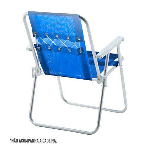 Refil Cadeira de Praia Azul Tela Resistente Suporta 180kg (não Acompanha Cadeira)