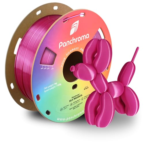 Image of Polymaker Panchroma Silk PLA Filament 1.75mm 1kg, Shiny Magenta, New and Improved Formula, Better Strength, Printing Speed and Clog-Free. Works in Most FDM and Multicolor 3D Printers.