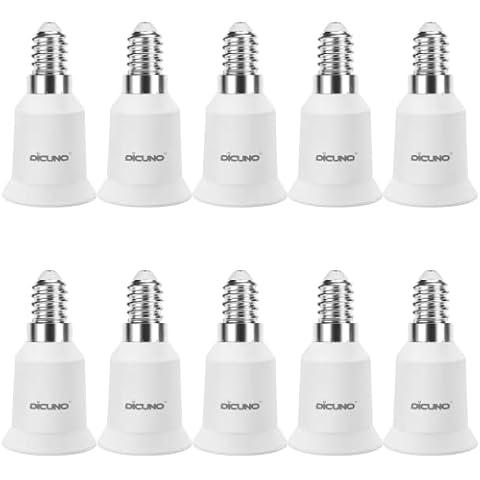 DiCUNO 10-Pack E14 to E27 Socket Adapter Cover