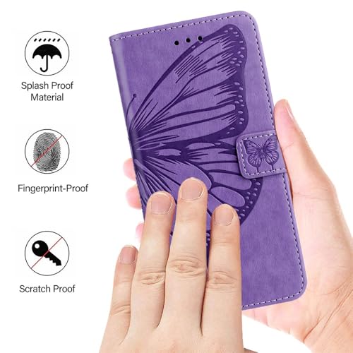 Étui en cuir Google Pixel 7 Pro or rose premium à rabat papillon - 4