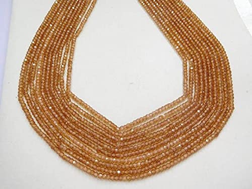 Perles de zircon champagne naturel 3mm pierres précieuses taillées pour loisirs créatifs