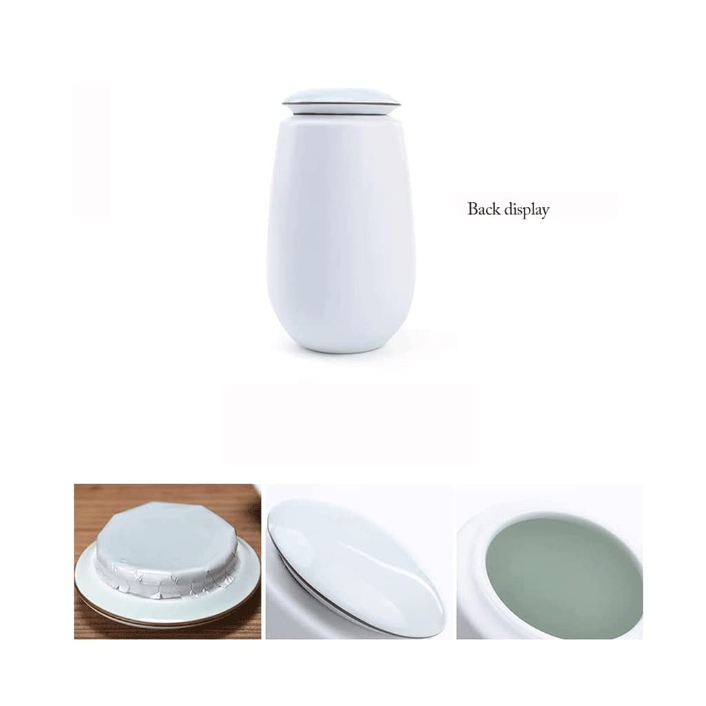 Nuovo Contenitore per la conservazione della Cucina in Ceramica Contenitore per Alimenti Bianco Contenitore per la conservazione dello Zucchero del caffè con Set di coperchi