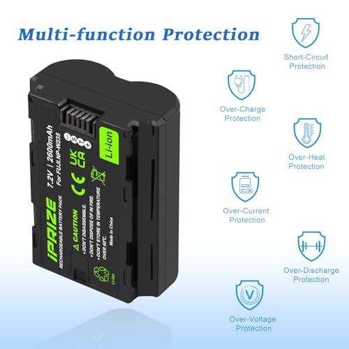 iPrize NP-W235 - Batería y cargador para Fujifilm X-T4, X-T5, GFX-50S II, GFX 100S, GFX-100 II, X-H2, X-H2S, XS20, X-S20 - imagen 4