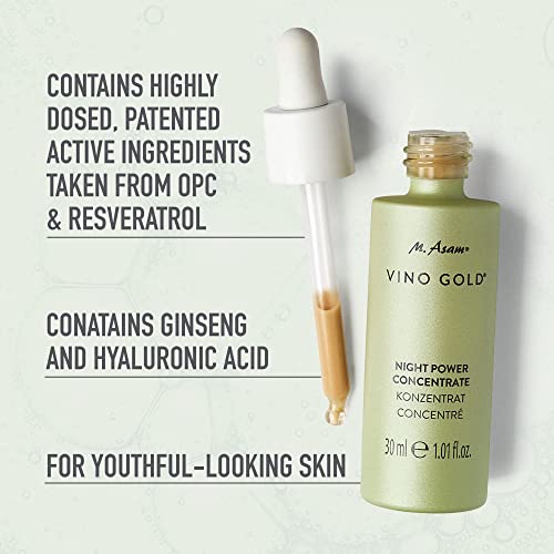 M. Asam Vino Gold Power Night Concentrate - The Face Serum Supports The Skin Renewal Process & Stimulates Regeneration Overnight, With Resveratrol & Vitamin A, Vegan Facial Care, 1.01 Fl Oz #TOP2