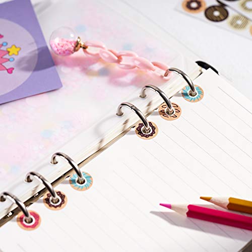 1000 Pieces Self Adhesive Set Of Fashion Loose-Leaf Paper Reinforcement Labels, Assorted Donut Designs, Great For School, Home And Office (Style A) #TOP6