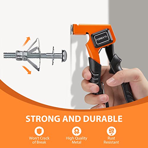 Forevtl Dry Wall Anchors And Screws Kit - 32Pcs Drywall Anchors Heavy Duty Includes 8 Different Assorted Size Anchors And Screws And Installation Plier With Organizer Box #TOP3