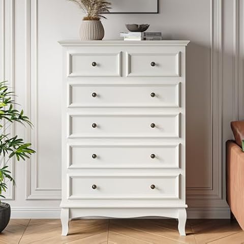 RoyalCraft White 6 Drawer Dresser Cover
