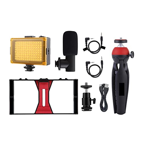 4 In 1 Vlogging Live Broadcast X}[gtH rfI O +104 LED X^WI Cg &}CN+Or}Eg+R[hV[Orwbh ʐ^Bep(Red)