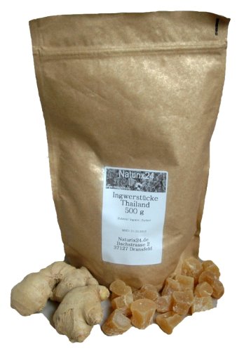 Naturix24 Trozos de jengibre de Tailandia, bolsa de 500 g