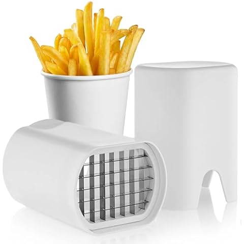 French Fry Cutter Tool White – Tool Food Dicer Veggie Dicer Chopper Veg Chopper White French Fry Cutter Natural Cut Rapid Slicer Vegetable Dicer Potato French Fry Slicer Manual French Fry Cutter Cover