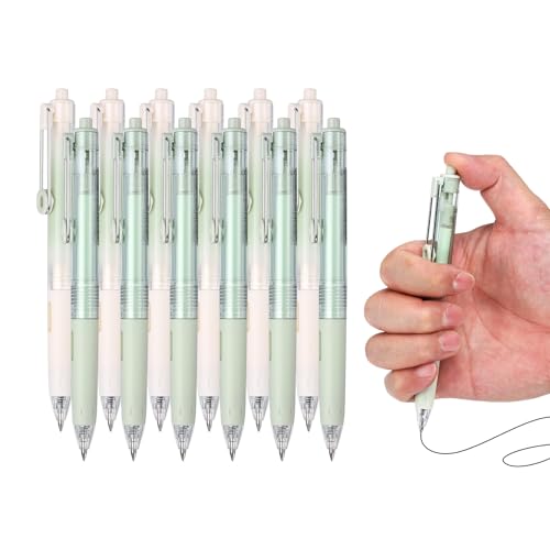 PATIKIL 12 bolígrafos retráctiles de gel 0.5 mm negro