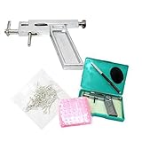 Tukistore Pistola de oído Saludable de Seguridad,Profesionales Labios Oreja Anillo del Cuerpo Piercing Pistola Oreja Kit de Herramientas de Pistola de Clavos con 49 Pares de Metal Pendiente del Perno