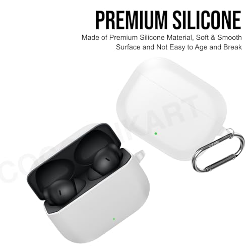 Image of Soft Silicone Case Cover Compatible for OnePlus Nord Buds 3r (2025) -White