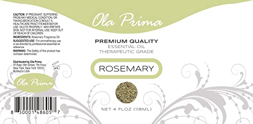 Ola Prima Oils 4Oz - Rosemary Essential Oil - 4 Fluid Ounces #TOP1