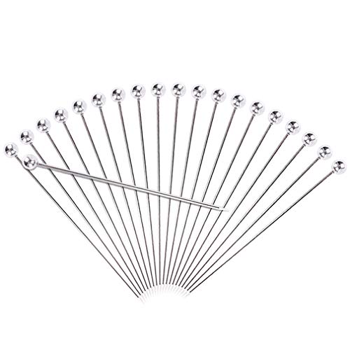 Cocktail Picks, Kmeivol 4 inch Long Toothpicks for Cocktail, 20 PCS Reusable Metal cocktail pick, Food-Grade Stainless Steel Martini Picks, Cocktail Swizzle Sticks Good for Cocktail Garnishes and Food