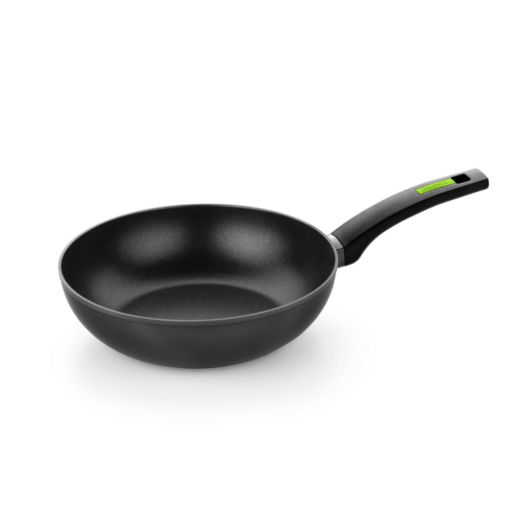 Monix Green | Padella fonda 20 cm, alluminio forgiato, manico in bachelite termoresistente, adatta a tutti i tipi di piani cottura inclusa induzione