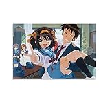 GUNKY Anime The Melancholy of Haruhi Suzumiya Poster Painting On Canvas Wall Art Poster Scroll Picture Print Living Room Walls Decor Home Posters 08x12inch(20x30cm)