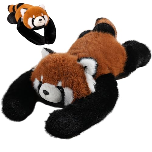 Panda rouge lesté : cadeau idéal de 45 cm en peluche de raton laveur pour anniversaire