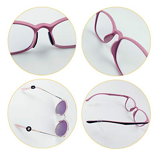 20 Pairs Eyeglasses Retainers, Premium Silicone Anti-Slip Round Glasses Temple Tips Sleeve Eyewear Retainer, Comfort Ear Grip Hooks Protectors for Spectacle Sunglasses Reading Glasses - Thumbnail 4