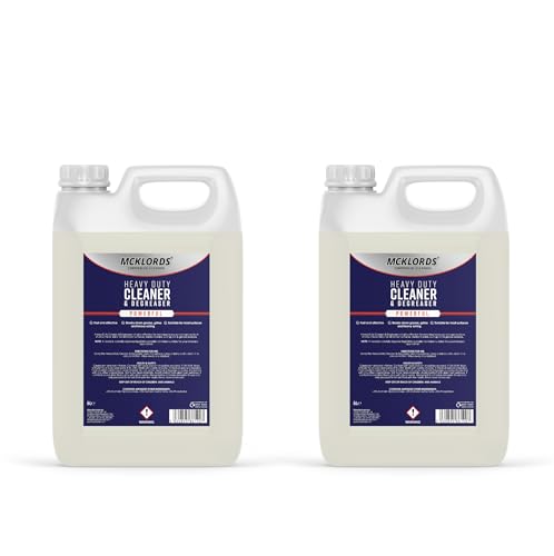 McKLords Heavy Duty Cleaner and Degreaser, 10 Litre (2x5 Litre) Clear
