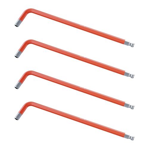 FOCMKEAS 4pcs 3/16 Ball End Hex Key Allen Wrench Orange