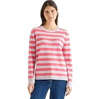 CECIL Gestreifter Melange Pullover Pumkin orange XL