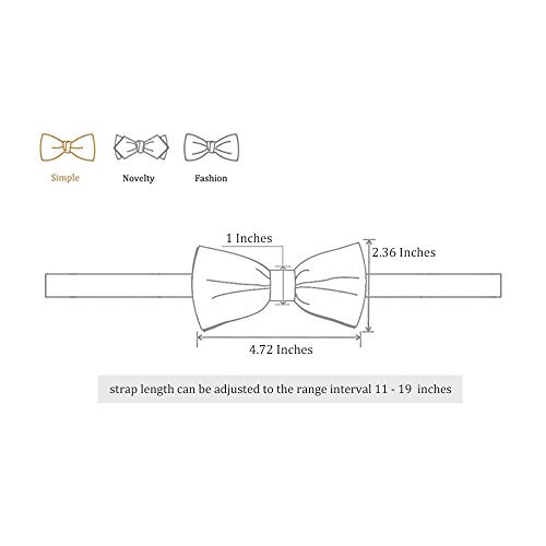 Men's Adjustable Metal Golden Wings Two Layer Neck Bowtie Bow Tie