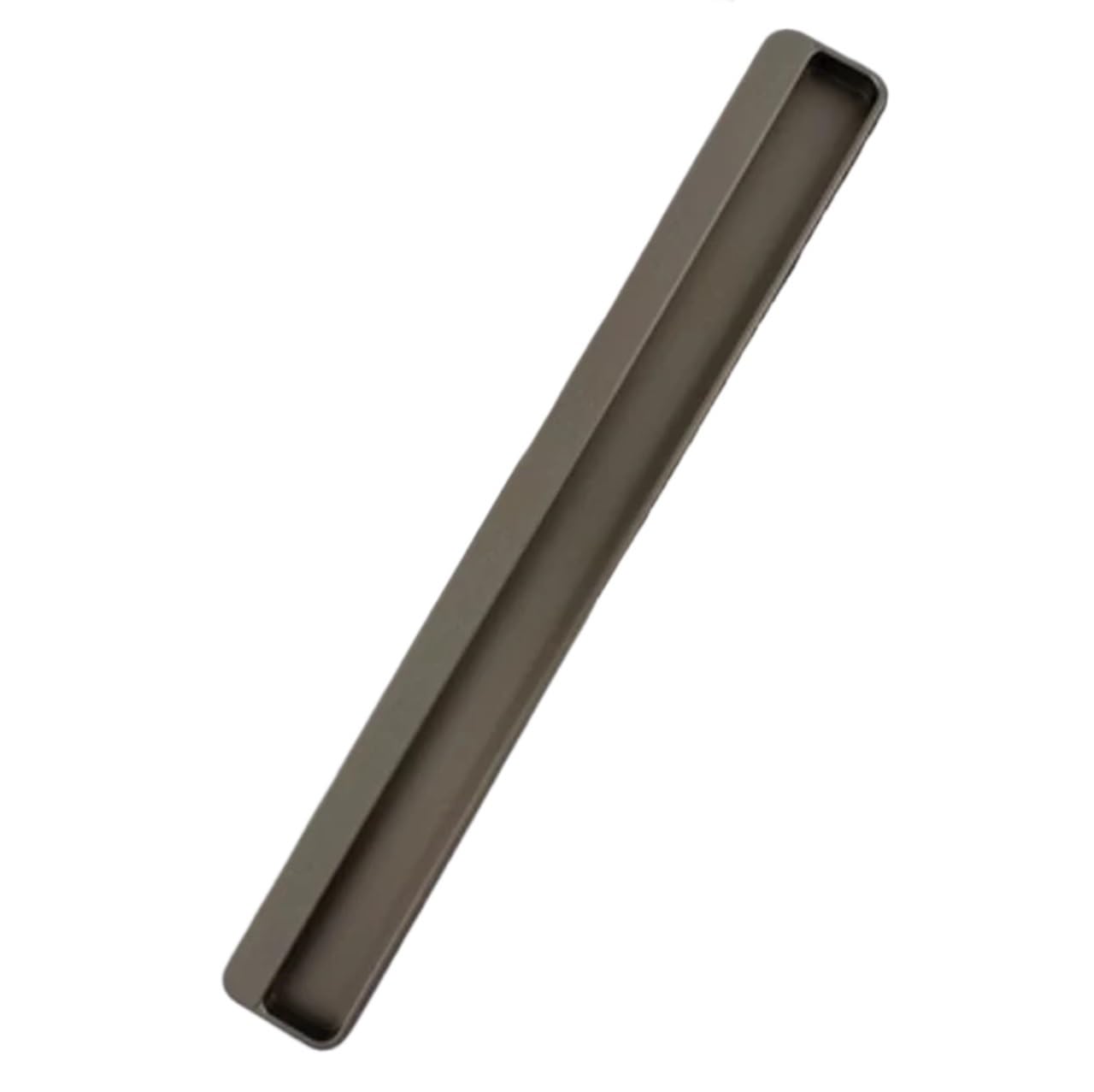 ATEUXOL Recessed Door Handles Simple Embedded Wardrobe, Handle Cabinet Sliding Hidden Folding(Coffee Color 400mm)