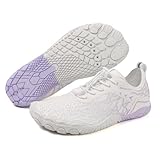 Hike Barefoot Shoes for Women & Men Wide Toe Breathable Footwear Non-Slip Fashion Hiking Quick Dry Pro Healthy Unisex Hike Box Athletic Outdoor Pro Box Water Shoe Athletic Lightweight Comfy Purple