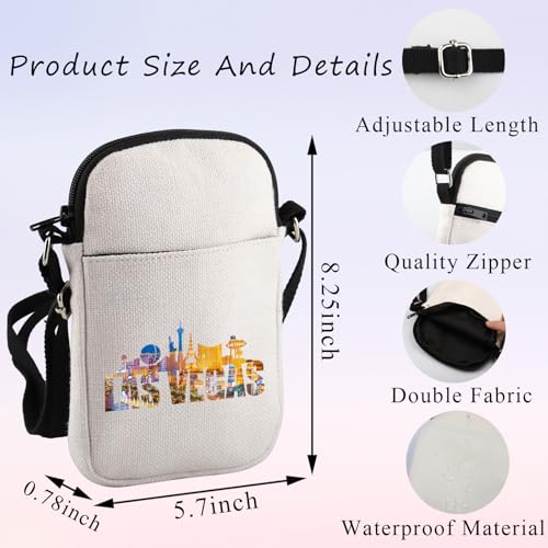 PLITI Las Vegas Crossbody Purse Las Vegas Souvenir Merch Casino Gift Vegas Vacation Travel Bag Las Vegas Trip Crossbody Bag2