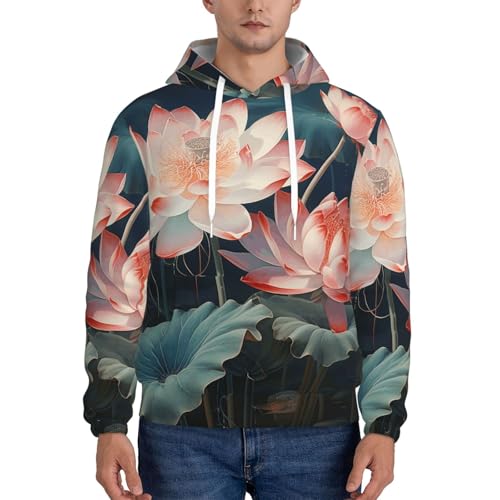 Men's Fleece Pullover Hoodie Long Sleeve Hooded Dragonfly Sweatshirt Casual Shirts With Pockets Small Black2