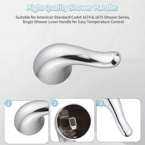 hansengroyi Single Lever Shower Handle Compatible with American Standard M962160-0020A Lever Handle Kit for Single Lever Pressure Balance Bath and Shower (Polished Chrome) thumbnail 5